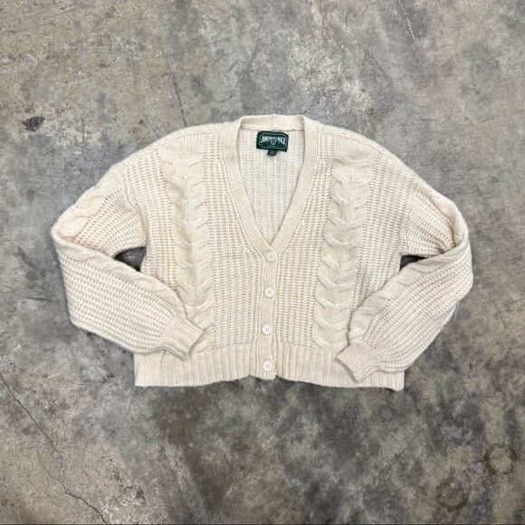 American Eagle cable knit wool blend oversized cardigan - Picture 1 of 5